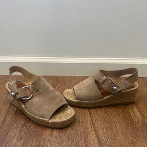 Rag & Bone Arc Espadrilles Wedge Sandal Light Sand Size 38 - US Size 8